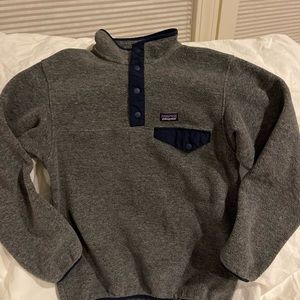 Patagonia Boys L (12) 1/4 T-Snap Synchilla Fleece Pullover Excellent Condition